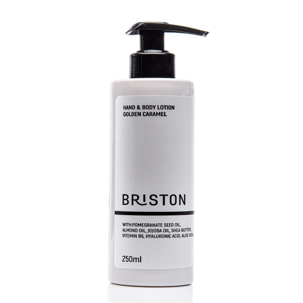 briston hand & body  lotion  golden caramel لوسیون بدن گلدن کارامل برای انواع پوست بریستون BRISTON
